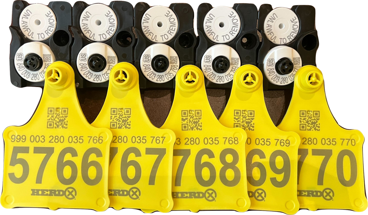 UHF & LF 840 USDA Paired Tag Set