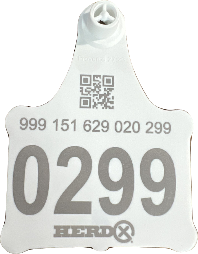 HerdX White UHF RFID Cattle Tag